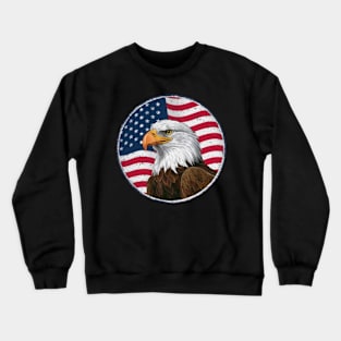 Eagle's Gaze Patriotic Flag Crewneck Sweatshirt